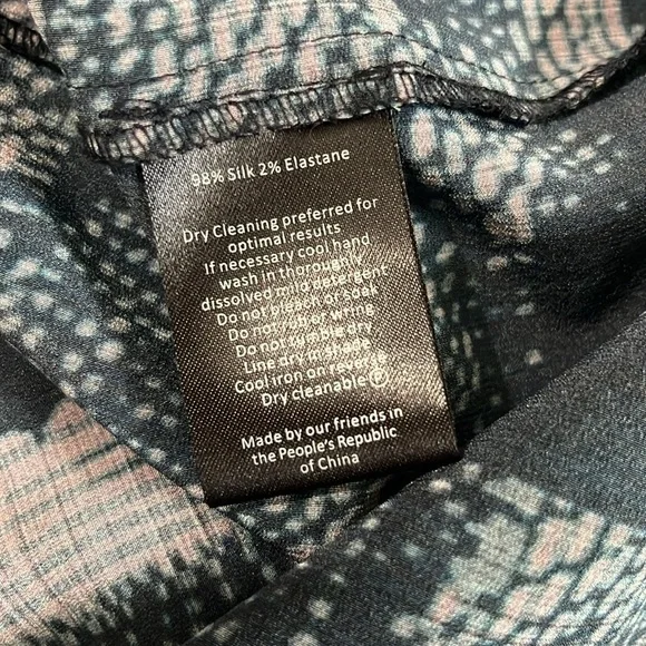 Elk Shanghai Print Silk Dress Size Small - Picture 6 of 7